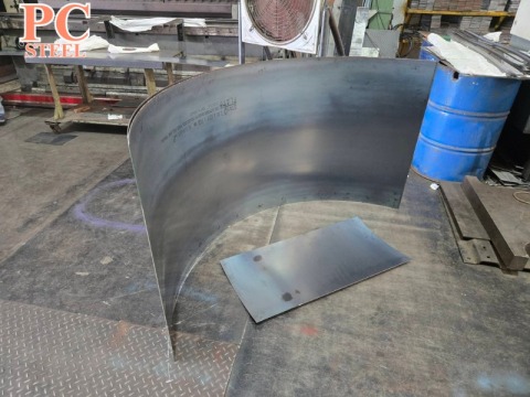 รับม้วนดัดโค้งเหล็ก